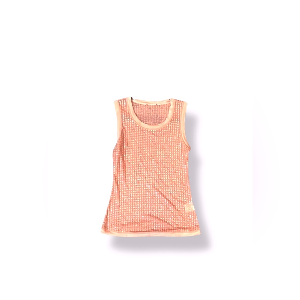 𝐌𝐄𝐗𝐗 Pink Sleeveless Mesh Top